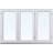 SP Fönster Balans F3 21-09 Aluminium Sidohängt fönster 3-glasfönster 210x90cm