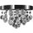 vidaXL Crystals Chromium Ceiling Flush Light 25cm