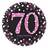 Amscan Sparkling Celebration 70th Prismatic Paper Plates Disposable Dinnerware
