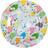Rice Two Tone with Hen Print Asiet 20cm
