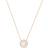 Swarovski Sparkling Dance Round Necklace - Rose Gold/White