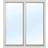 Effektfönster AFKP Aluminium Fast fönster 3-glasfönster 100x60cm