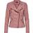 Only Leather Look Jacket - Pink/Ash Rose