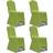 vidaXL 131417 4pcs Loose Chair Cover Green