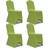 vidaXL 131417 4pcs Loose Chair Cover White, Green