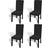 vidaXL 131419 4pcs (Black) Stolsöverdrag Svart