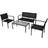vidaXL 42162 Loungeset, 1 Bord inkl. 2 Stolar & 1 Soffor
