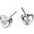 Studio Heart Earrings - Silver/White