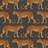 Cole & Son Leopard Walk Wallpaper Ardmore Collection Roll Charcoal Orange 109/2008