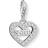 Thomas Sabo Charm Club Sister Charm Pendant - Silver/White