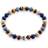 Thomas Sabo Rebel at Heart Skull Bracelet - Silver/Beige/Dark Blue/Brown/Light Blue