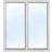 Effektfönster AFKP 11-04 Aluminium Fast fönster 3-glasfönster 110x40cm