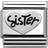 Nomination Composable Classic Link Sister Heart Charm - Silver/Black