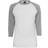 Urban Classics Contrast 3/4 Sleeve Raglan T-shirt - White/Grey