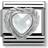 Nomination Composable Classic Link Heart Shaped Faceted Charm - Silver/White