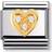 Nomination Composable Classic Link white Heart with Stones Charm - Silver/Gold/White