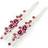 Avalaya Pink Crystal Rose Rhodium Plating 55mm 2-Pack