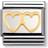 Nomination Composable Classic Link Double Heart Charm - Silver/Gold