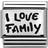 Nomination Composable Classic Link I Love Family Charm - Silver/Black