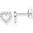 Thomas Sabo Glam & Soul Heart Large Earrings - Silver/White