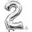 Amscan Foil Balloon Minishape Number 2 Silver