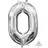 Amscan Foil Balloon Minishape Number 0 Silver