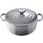 Le Creuset Mist Gray Signature Cast Iron Round med låg 24cm