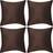 vidaXL 131933 4pcs Cushion Cover Brown (80x80cm)