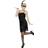 Smiffys Fringe Flapper Costume Black