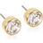 Blomdahl Bezel Earrings - Gold/Transparent