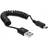 DeLock Coiled USB A-USB Mini-B 2.0 0.6m