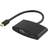Deltaco Mini DisplayPort - HDMI/VGA M-F 0.2m