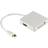 Deltaco Mini DisplayPort - DVI/HDMI/DisplayPort Adapter M-F 0.2m