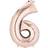 Amscan Rose Gold Number 6 Balloons