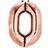 Amscan Foil Balloon SuperShape Number 0 Rose Gold