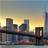 Ideal Decor Murals Brooklyn Bridge At Sunset (00148)