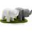 Qualy Design Duo Elephants Saltkvarn, Pepparkvarn 2st 4.7cm