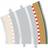 Scalextric Radius 4 Curve Outer Borders 22.5° C8238 4-pack