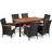 vidaXL 42913 Matgrupp, 1 Bord inkl. 6 Stolar