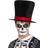 Smiffys Day of the Dead Top Hat Black