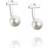 Efva Attling 60's Earrings - Silver/Pearl