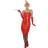 Smiffys Flapper Costume with Long Dress Red