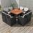 vidaXL 42546 Matgrupp, 1 Bord inkl. 8 Stolar