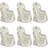 vidaXL Wedding 6pcs Stolsöverdrag Beige