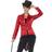 Smiffys Sequin Tailcoat Jacket Ladies Red