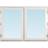 SP Fönster Lingbo Trä, PVC-U Sidohängt fönster 2-glasfönster 158x138cm