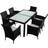 vidaXL 43120 Matgrupp, 1 Bord inkl. 6 Stolar