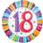 Amscan Foil Ballon Standard Radiant Birthday 18