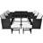 vidaXL 42523 Matgrupp, 1 Bord inkl. 6 Stolar
