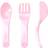 Twistshake Baby Cutlery Knife Fork & Spoon Pastel Pink